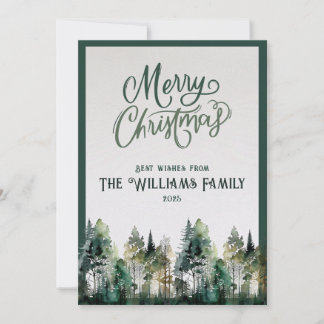 Tarjeta Festiva 2025 Personalized Merry Christmas Card with Photo