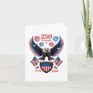 Tarjeta Festiva 250 Aniversario 250 Años EE. UU. 1776