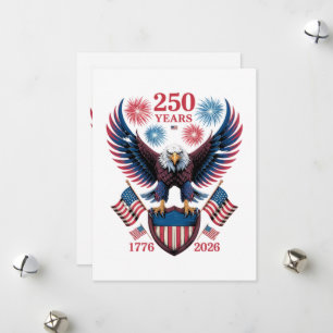 Tarjeta Festiva 250 Aniversario 250 Años EE. UU. 1776