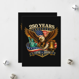 Tarjeta Festiva 250 años 250 aniversario de Estados Unidos