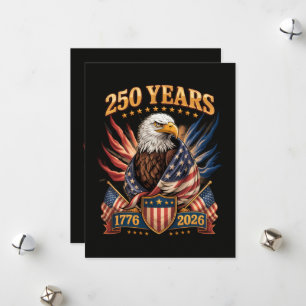 Tarjeta Festiva 250 años americano 250 aniversario Estados Unidos