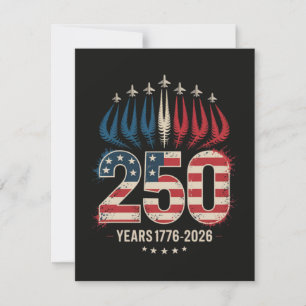 Tarjeta Festiva 250 años aniversario de América