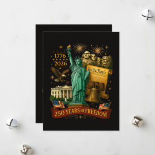 Tarjeta Festiva 250 años de libertad estadounidense