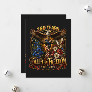 Tarjeta Festiva 250 Años Fe Y Libertad América