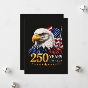 Tarjeta Festiva 250 años patriótico aniversario 250 de EE. UU.