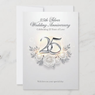 Tarjeta Festiva 25th Wedding Anniversary Card – Celebrating 25 Yea