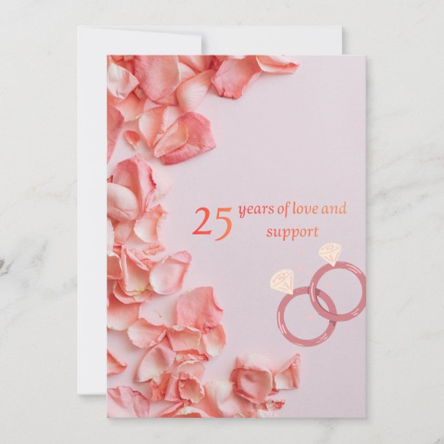 Tarjeta Festiva 25th wedding greeting cards (Anverso)