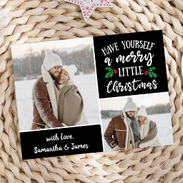 Tarjeta Festiva 2 Collage de fotos Tiene Un Bastante Pequeño Navid