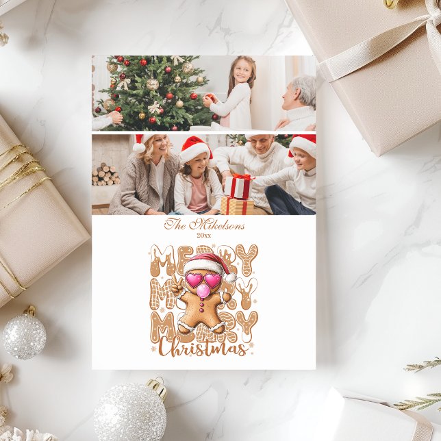 Tarjeta Festiva 2 Cute Gingerbread  Merry Christmas  (Subido por el creador)