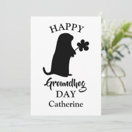 Tarjeta Festiva 2 de febrero | Nombre personalizado del Feliz Día