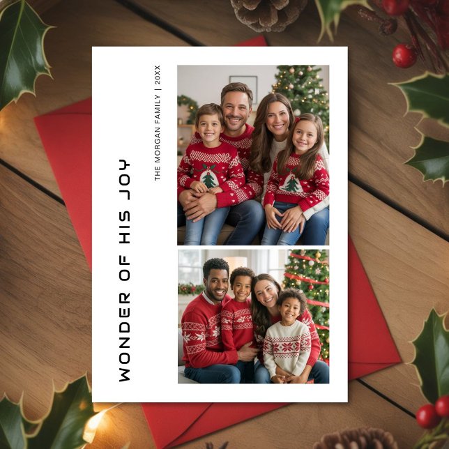 Tarjeta Festiva 2 family photo love Christmas greeting Card (Subido por el creador)