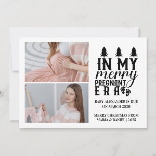 Tarjeta Festiva 2 Foto De Mis Navidades De La Época De Embarazadas
