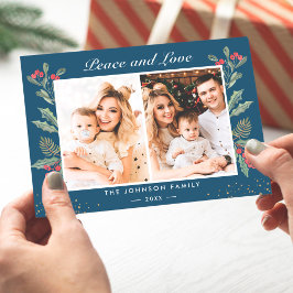 Tarjeta Festiva 2 Navidades florales de Photo Peace and Love Berri
