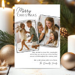 Tarjeta Festiva 2 Navidades fotográficos mínimos<br><div class="desc">¿Desea añadir un toque personal a sus saludos de vacaciones de este año? ¡Nuestras tarjetas de Navidad modernas son sólo el boleto! Con un fresco fondo blanco invernal para evocar el frío de la temporada, y espacio para no una, sino dos de tus fotos favoritas, estas cartas son un canvas...</div>