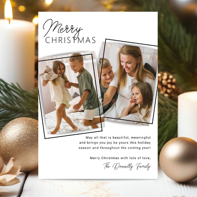 Tarjeta Festiva 2 Navidades fotográficos mínimos (Subido por el creador)