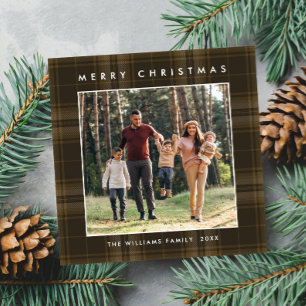 Tarjeta Festiva 2 Navidades retro fotográfico invitan al saludo