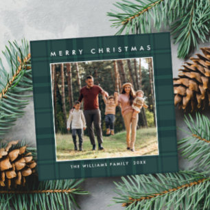 Tarjeta Festiva 2 Navidades retro fotográfico invitan al saludo
