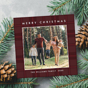 Tarjeta Festiva 2 Navidades retro fotográfico invitan al saludo