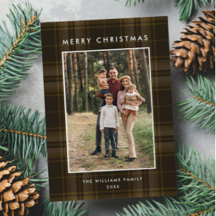 Tarjeta Festiva 2 Navidades retro fotográfico invitan al saludo