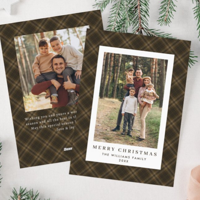 Tarjeta Festiva 2 Navidades retro fotográficos aplauden a Tartan G (Subido por el creador)