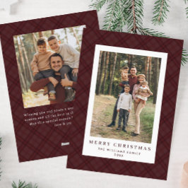 Tarjeta Festiva 2 Navidades retro fotográficos aplauden a Tartan G