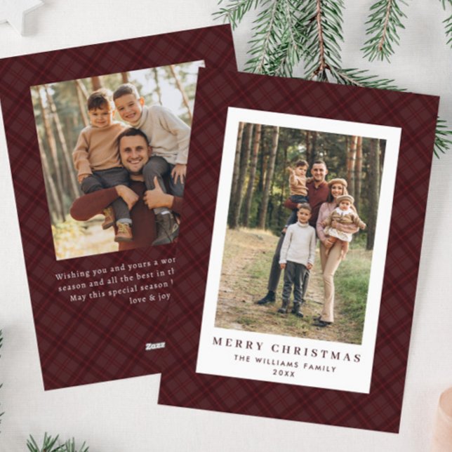 Tarjeta Festiva 2 Navidades retro fotográficos aplauden a Tartan G (Subido por el creador)