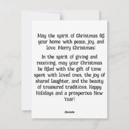 Tarjeta Festiva 2.	Que tu hogar esté lleno de calidez 