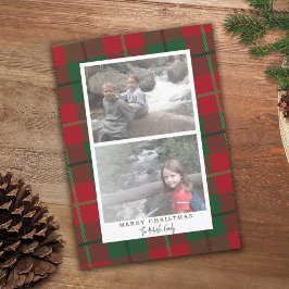 Tarjeta Festiva 2 Resumen fotográfico moderno con placa de la fron