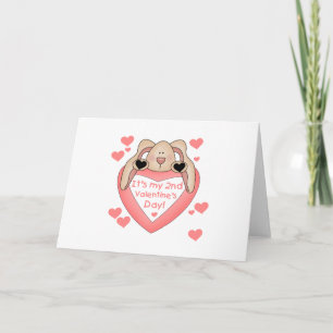 Tarjeta Festiva 2do el día de San Valentín del conejito