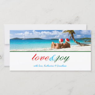 Tarjeta Festiva 311-Personalizado de amor y alegría foto_banda ver