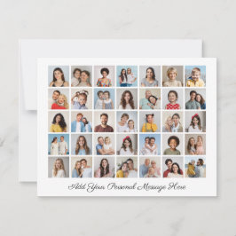 Tarjeta Festiva 35 Collage de Fotos Agrega tu Propio Mensaje