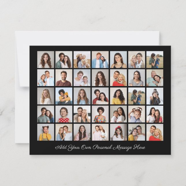 Tarjeta Festiva 35 Collage de fotos Añadir su propio saludo (Anverso)