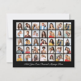 Tarjeta Festiva 35 Collage de fotos Añadir su propio saludo