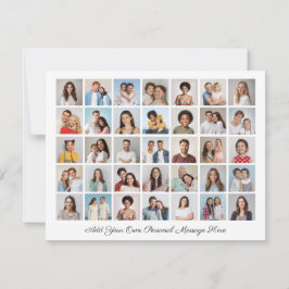 Tarjeta Festiva 35 Collage de fotos Añadir su propio saludo