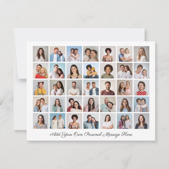 Tarjeta Festiva 35 Collage de fotos Añadir su propio saludo (Anverso)