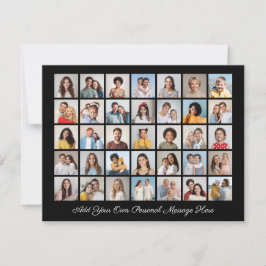 Tarjeta Festiva 35 Collage de fotos Añadir su propio saludo