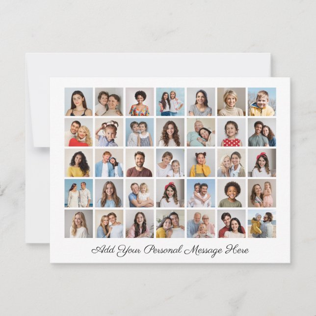 Tarjeta Festiva 35 Fotomontaje Agrega tu propio saludo (Anverso)