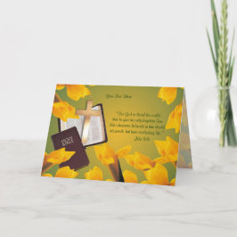 Tarjeta Festiva 3:16 de Juan - deseos para Pascua bendecida y