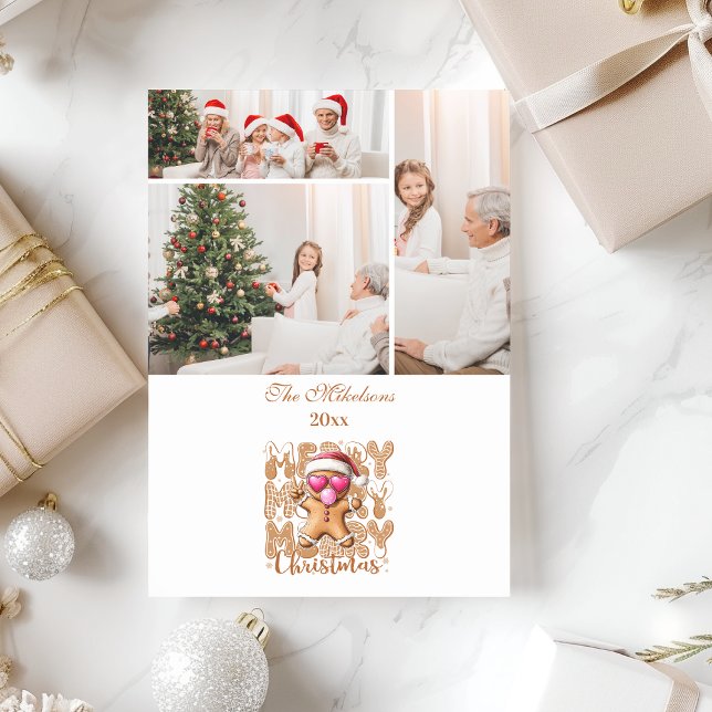 Tarjeta Festiva 3 Cute Gingerbread  Merry Christmas  (Subido por el creador)