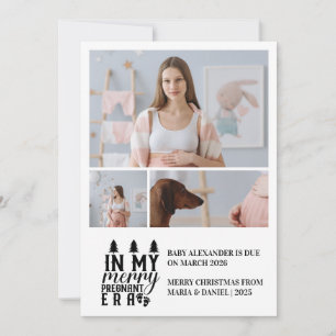 Tarjeta Festiva 3 Foto De Mis Navidades De La Época De Embarazadas