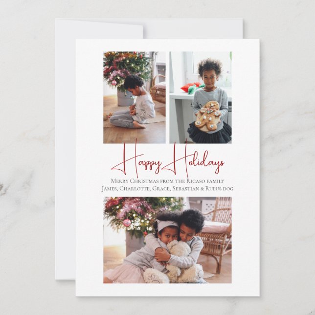 Tarjeta Festiva 3 Foto: Gnome de Navidades de Happy Holidays (Anverso)