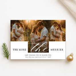 Tarjeta Festiva 3 Foto Más Navidades De Embarazo Más Merrier