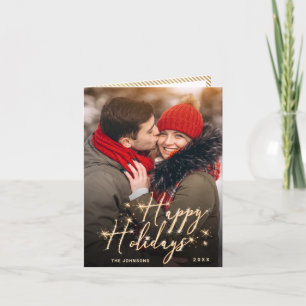 Tarjeta Festiva 3 FOTOGRAFÍA: Navidades de oro de corte moderno sa