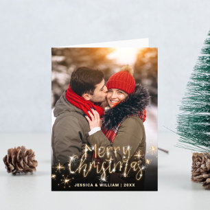 Tarjeta Festiva 3 FOTOGRAFÍA: Navidades de oro de corte moderno sa