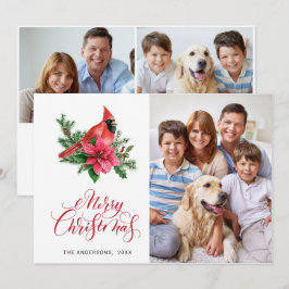 Tarjeta Festiva 3 FOTOGRAFÍA: Saludo del Cardenal Rojo de Poinsett