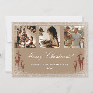 Tarjeta Festiva 3 Navidades de fotografía Collage navideño 