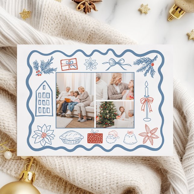 Tarjeta Festiva 3 Navidades de fotografía Día de Arte en Doodle Li (Subido por el creador)