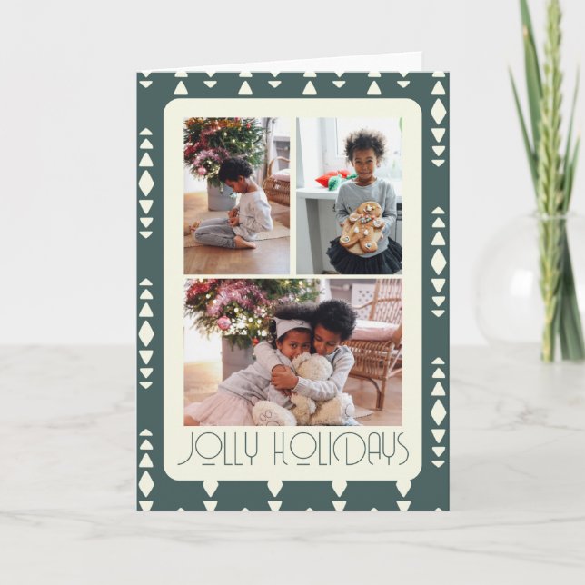 Tarjeta Festiva 3 Navidades de Photo Jolly Holidays (Anverso)