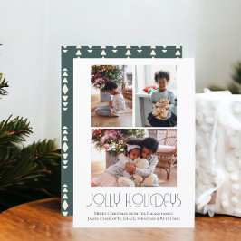Tarjeta Festiva 3 Navidades de Photo Jolly Holidays