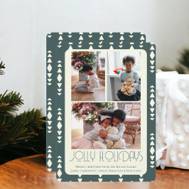 Tarjeta Festiva 3 Navidades de Photo Jolly Holidays
